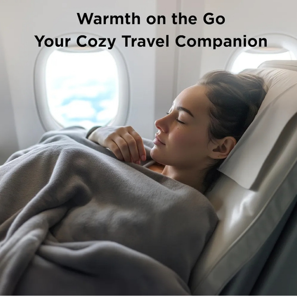Cozy Gray Fleece Throw Blanket New - Picture 4 of 16